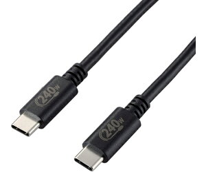 GR USB2.0P[u C-C^Cv Fؕi USB Power DeliveryΉ 240W 1.0m ubN 1{ U2C-CCPE10NBK
