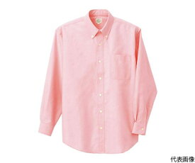 アイトス 長袖T/Cオックスボタンダウンシャツ（男女兼用）　ピンク　L 1着 7822-060-L
