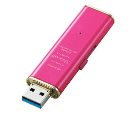 エレコム スライド式USBメモリ「Shocolf」 32GB ディープピンク 1個 MF-XWU332GPND