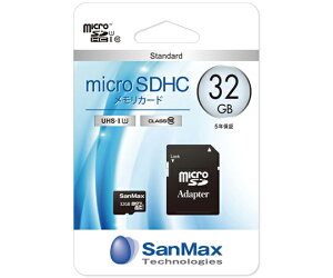 SanMax Technologies microSD[J[hiStandardO[hj 32GB 1 SMS32U
