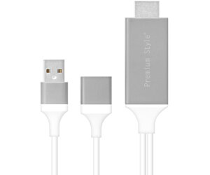 PGA iPhone/iPad�p�@HDMI�~���[�����O�P�[�u���@2m�@�z���C�g 1�� PG-IPTV04WH