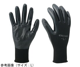 ACE（手袋） ニトリル背抜き手袋　ニトリル　ブラック　10双組　Mサイズ 1組(10双入) AG7555-M