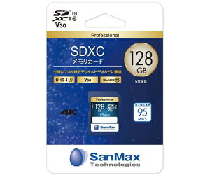 SanMax Technologies SDXC[J[hiProfessionalO[hj 128GB 1 SSP128AV