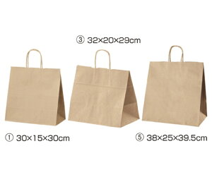 ストア・エキスプレス 持ち手付き紙袋 丸ひもタイプ 茶無地 38×25×39.5 入数200枚 1セット(200枚入) 61-431-24-20