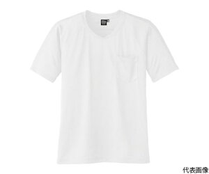 CO-COS 半袖VネックTシャツA-667 0 ホワイト EL 1枚 A-667-0-EL