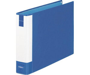 ライオン事務器 パイプ式ファイル両開き〈環境〉 ブルー 1冊 No.740RK