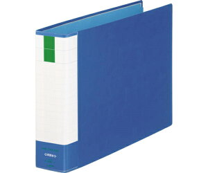 ライオン事務器 パイプ式ファイル両開き〈環境〉 ブルー 1冊 No.750RK