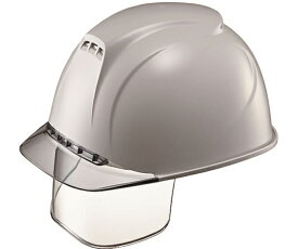 谷沢製作所 エアライト搭載ヘルメット（透明バイザータイプ・溝付・通気孔付・ワイドシールド付） ST#1830VJ-SE（EPA） 透明バイザー：グレー/帽体色：グレー 1個 1830VJ-SE-V2-GR5-J
