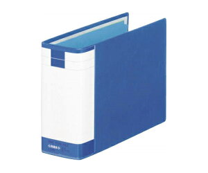 ライオン事務器 パイプ式ファイル両開き〈環境〉 ブルー 1冊 No.756RK