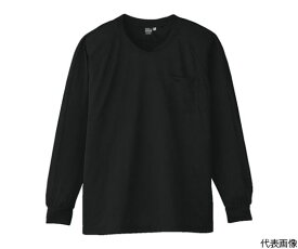 CO-COS 長袖VネックTシャツA-668　13ブラックN4L 1枚 A-668-13-4L