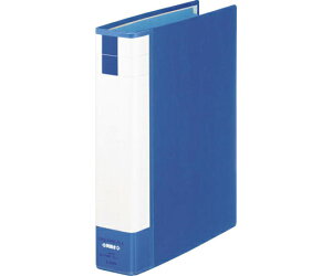 ライオン事務器 パイプ式ファイル両開き〈環境〉 ブルー 1冊 No.743RK