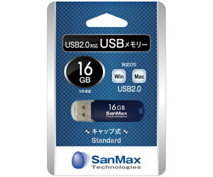 SanMax Technologies USB2.0�Ή�USB�������[ 16GB 1�� SU2S16C