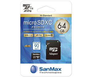 SanMax Technologies microSD[J[hiHi-StandardO[hj 64GB 1 SMH64AV