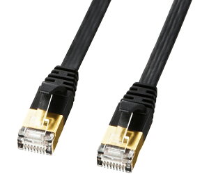 �T�����T�v���C CAT7�E���g���t���b�gLAN�P�[�u���@15m�@�u���b�N 1�{ KB-FLU7-15BK