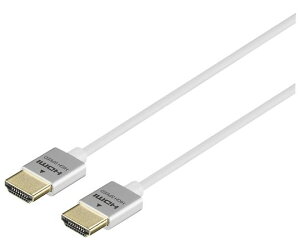 BUFFALO HDMI�P�[�u���@�X�����^�C�v�@2m�@�z���C�g 1�� BSHD3S20WH