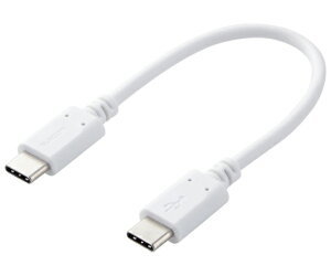 �G���R�� �X�}�z�E�^�u���b�g�pUSB�P�[�u���@USB�iC-C�j�@�X�^���_�[�h�@Power�@Delivery�Ή��@�F�ؕi�@0.1m�@�z���C�g 1�{ MPA-CC01PNWH