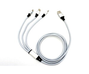 rbgXgO 3in1X}[gtHpUSBP[uV[Y Type-Ai2.0jMicroUSB Type-B+Type-C+Lightning 1m  1{ BS-USBSG1W-BCL
