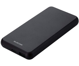 エレコム モバイルバッテリー 薄型 10000mAh 15W Type-C×1 USB-A×1 ブラック 1個 EC-C05BK