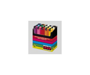 三菱鉛筆 水性顔料マーカー ユニポスカ太字角芯 15色セット 1個 PC-8K15C