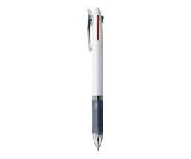ゼブラ 4色ボールペン クリップオンスリム 4C 0.7mm 白(インク色:黒・赤・青・緑) 1本 B4A5-W
