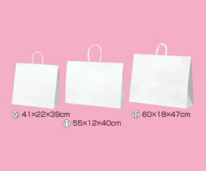 ストア・エキスプレス 持ち手付き紙袋 丸ひもタイプ 白無地 55×12×40 入数200枚 1セット(200枚入) 61-431-25-23