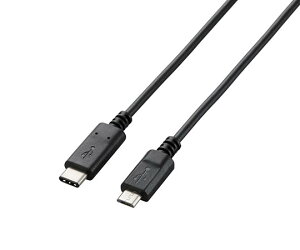 �G���R�� USB2.0�P�[�u��(�F�ؕi�AC-microB) 1.0m �p�\�R�����Ӌ@ 1�{ U2C-CMB10NBK