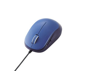エレコム 5ボタンBlueLED有線マウス　ブルー 1個 M-Y9UBBU