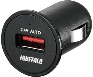 BUFFALO 2.4A �V�K�[�\�P�b�g�pUSB�}���[�d�� AutoPowerSelect�@�\���� 1�|�[�g�^�C�v �u���b�N 1�� BSMPS2401P1BK
