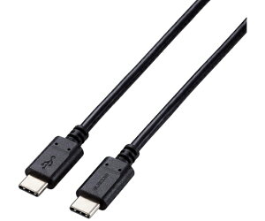 �G���R�� USB2.0�P�[�u�� C-C�^�C�v �F�ؕi USB Power Delivery�Ή� 5A�o�� 100W �R���p�N�g�R�l�N�^ 1.0m �u���b�N 1�{ U2C-CC5PC10NBK