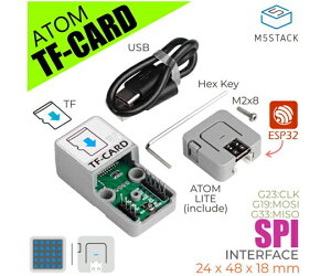M5Stack ATOMIC TF�J�[�h���[�_�[�J���L�b�g 1�� M5STACK-K044