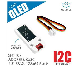 M5Stack M5Stack�p1.3�C���`�i128×64�jOLED�f�B�X�v���C���j�b�g 1�� M5STACK-U119