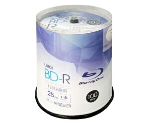 Lazos �u���[���CBD-R�i25GB�A100������ �X�s���h���P�[�X�j 1��(100����) L-B100P