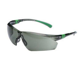 UNIVET 二眼型保護メガネ 506UP ブラック×グリーン グレーレンズ 1個 506U.04.04.05