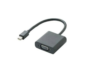 エレコム miniDisplayPort変換アダプタ forAPPLE VGA ブラック 1パック AD-MDPVGABK