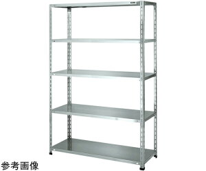 暁製作所 ステンレス開放棚 400kg 5段 875×300×1800mm 1個 S4-1115