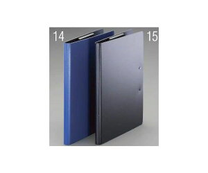 エスコ 324x243mm/A4 クリップファイル(ネイビー) 1個 EA762DA-14