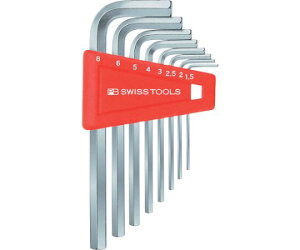 PBスイスツールズ 六角棒レンチセット(パックナシ)1セット(8本入) 1セット(8本入) 210H-8