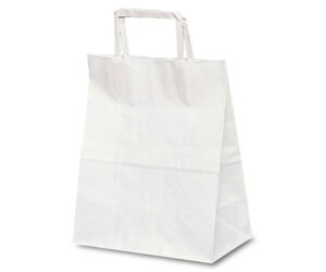 ベルベ 紙袋 自動紐手提袋(平紐) T-Z 白無地 400枚 1ケース(400枚入) 1975