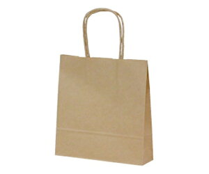 ベルベ 紙袋 自動紐手提袋 T-A5 茶無地 200枚 1ケース(200枚入) 1537