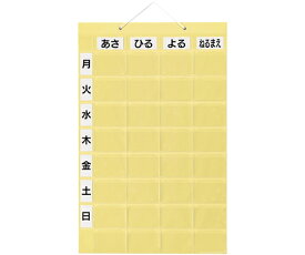 金鵄製作所 おくすりカレンダー イエロー 4用法8段タイプ ダブルポケット 1枚 1枚 KWP2-32-YL