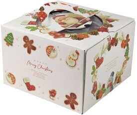 ヤマニパッケージ ケーキ箱 ホワイトサンタ 6号 100枚 1ケース(100枚入) 20-2327