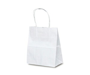 ベルベ 紙袋 自動紐手提袋 T-1 白無地 200枚 1ケース(200枚入) 1117