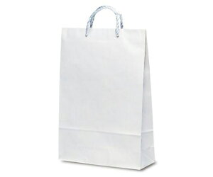 ベルベ 紙袋 PP紐手提袋 T-8 白無地(PP紐) 200枚 1ケース(200枚入) 1838