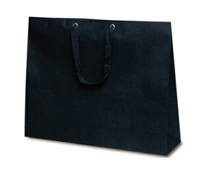 ベルベ 紙袋 手提袋 T-ショルダー13 黒 無地 50枚 1ケース(50枚入) 1987