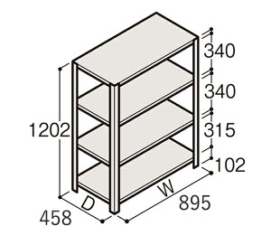 �C�g�[�L�^ITOKI �y�ʒI ERR�J���^ H1200×W900×D450 �L���I 3�i 1��