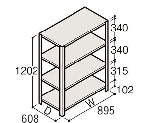 �C�g�[�L�^ITOKI �y�ʒI ERR�J���^ H1200×W900×D600 �L���I 3�i 1��