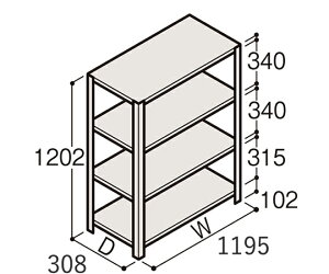 �C�g�[�L�^ITOKI �y�ʒI ERR�J���^ H1200×W1200×D300 �L���I 3�i 1��