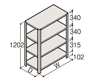 �C�g�[�L�^ITOKI �y�ʒI ERR�J���^ H1200×W1200×D450 �L���I 3�i 1��
