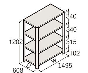 �C�g�[�L�^ITOKI �y�ʒI ERR�J���^ H1200×W1500×D600 �L���I 3�i 1��