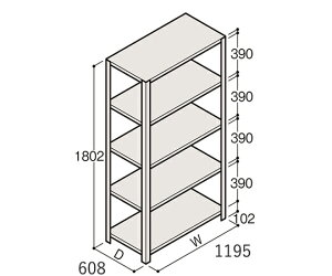 Cg[L^ITOKI yʒI ERRJ^ H1800×W1200×D600 LI 4i 1